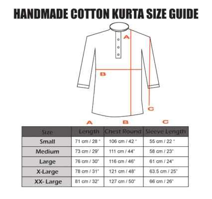 Size Chart Hippie Cotton Shirt