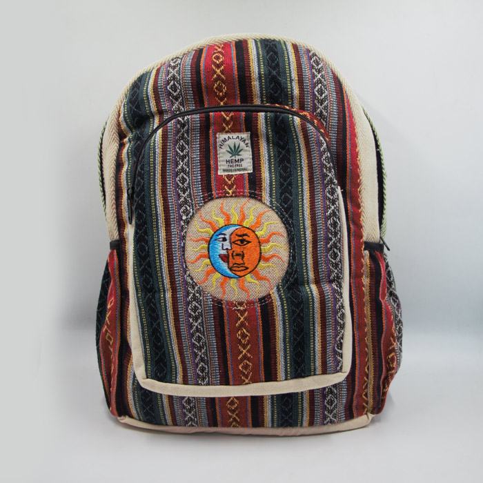 Boho red gheri hippie sun print backpack in Nepal - Clothing in Nepal ...